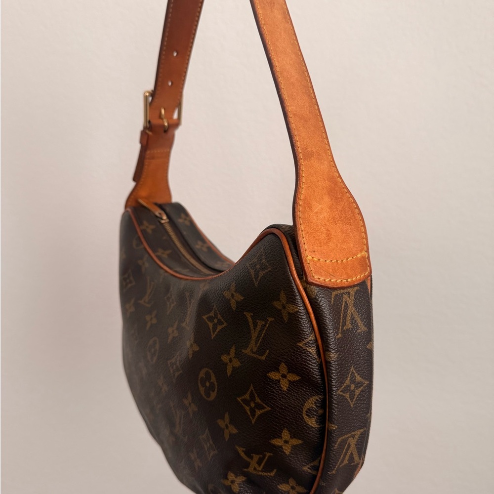 Louis Vuitton Monogram Crescent Shoulder Bag in Monogram Canvas with Tan Trim